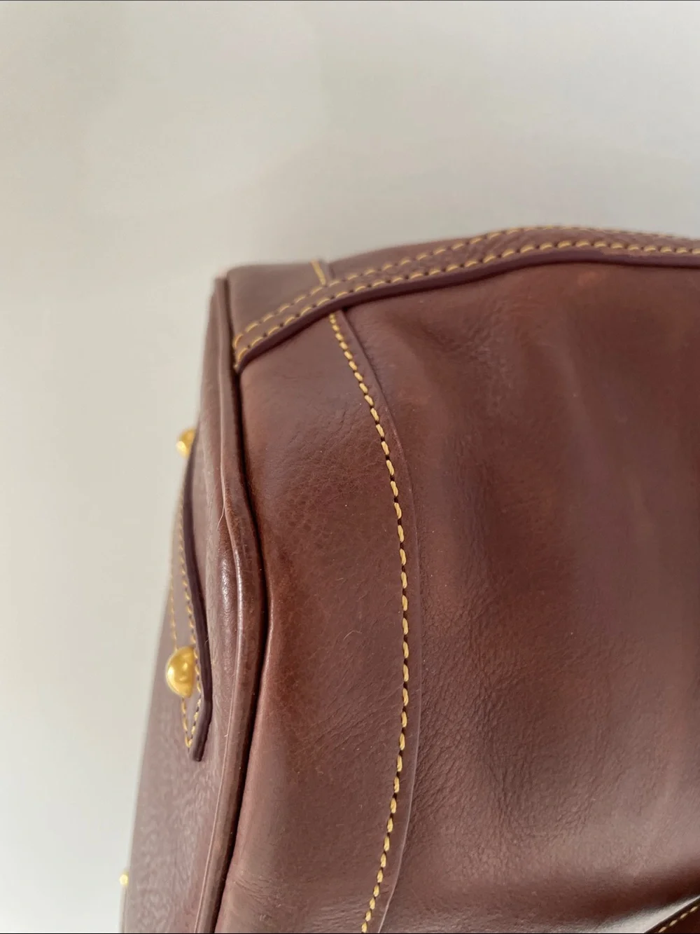 Dooney & Bourke Chestnut Brown Florentine Leather Zip-Top Large Tote - Picture 12 of 16